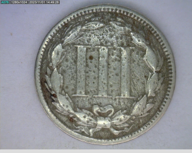 1873 three cent nickel (38--4299 11m3) 2
