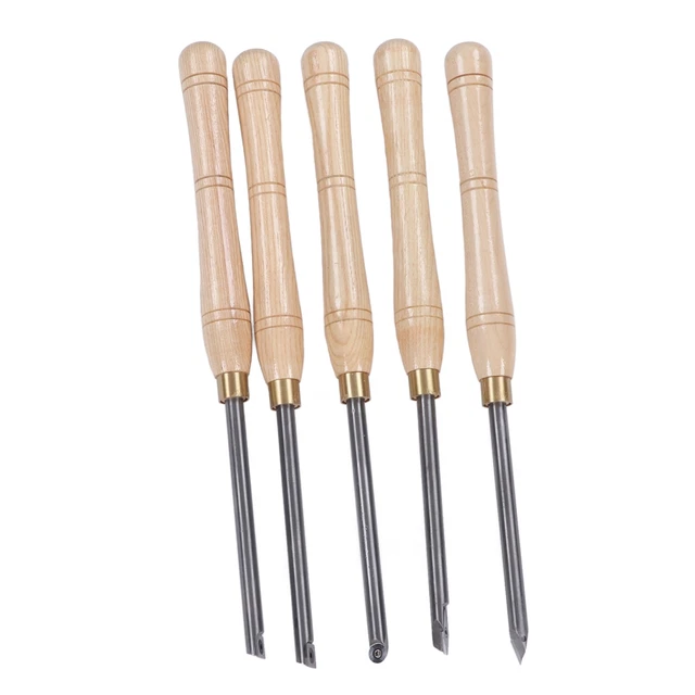 4 Gouges à Bois Pour Sculpture - Tailleurs Sur Bois - Outillage Menuiserie - Carbone Et Manche En Bois
