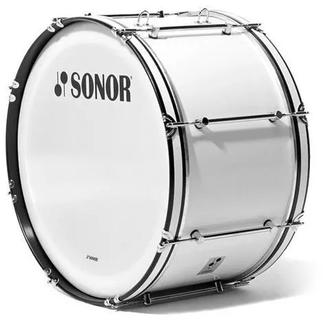 Große Trommel Sonor B Line 26" x 14" Marching Bass Drum White Marching Drum NEU
