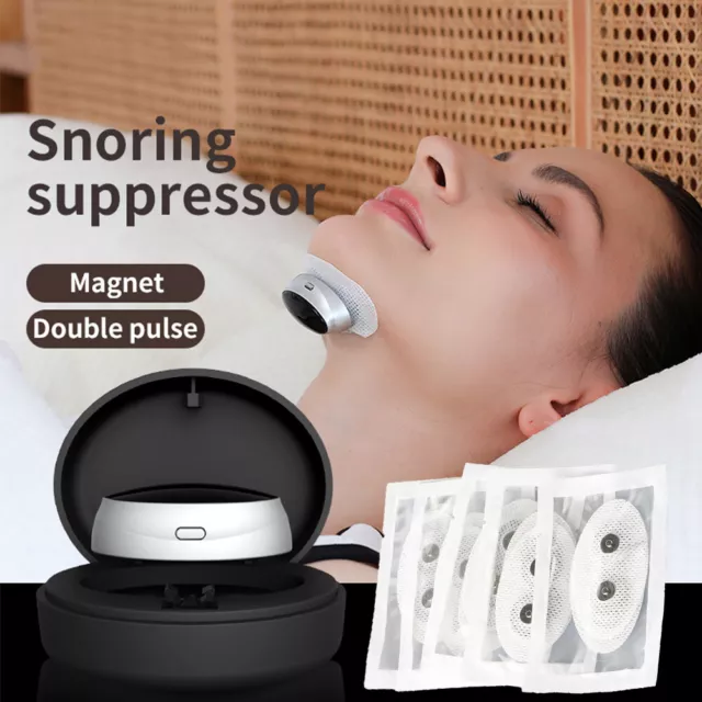 Electric Sleep Apnea Noise Micro Stop Snore Aid Stopper CPAP Anti Snoring Device