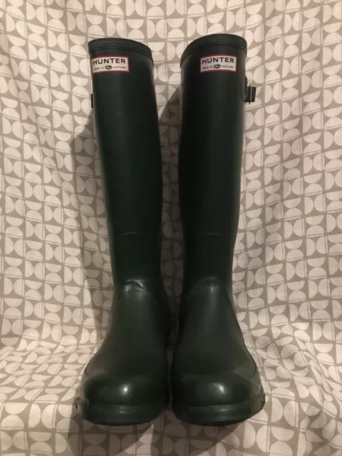 RARE VINTAGE HUNTER Gates Made In Scotland Tall Green Wellies Boots Uk ...