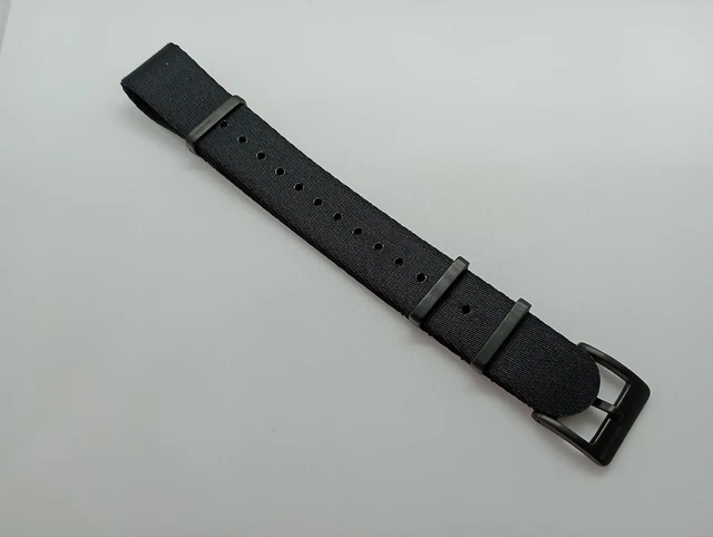 NEW GECKOTA ZULUDIVER 18mm Seatbelt Nylon Black Divers Military Watch ...