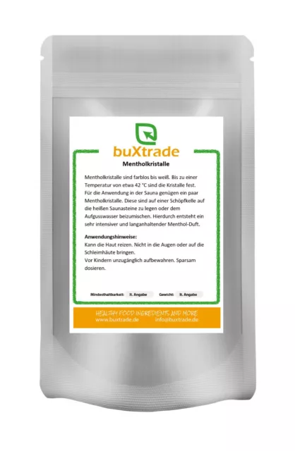 500 g | Mentholkristalle | natürlichen Ursprungs | Kristalle | Sauna Aufguss