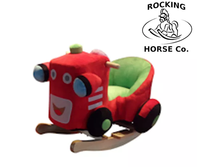 NEW Plush Red Tractor Childs Rocker Rocking Chair with Sound Effects - 1 Year +