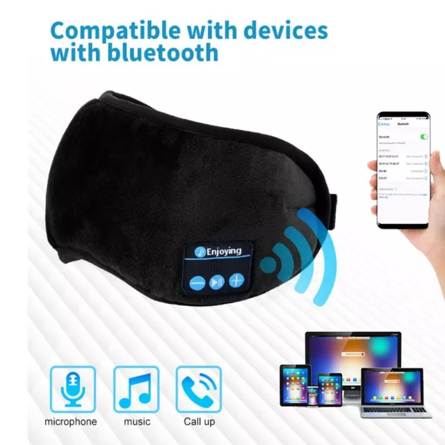 Music Stereo Bluetooth 5.0 Eye Mask Wireless Earphone Headband Headphones
