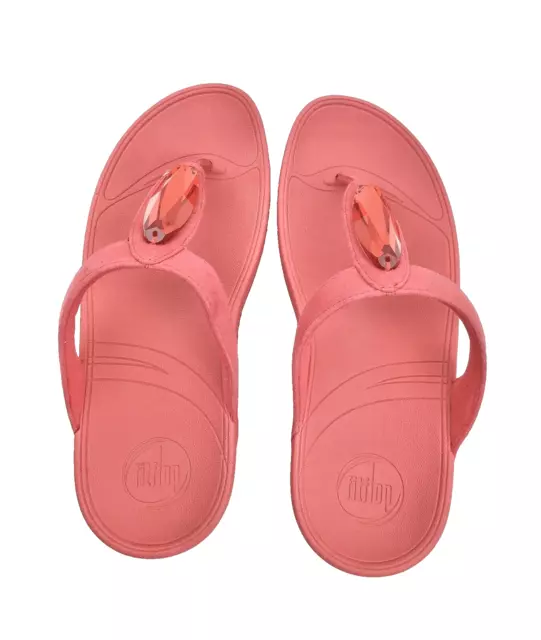 FitFlop Chada Red Jewels Suede Size 5 2