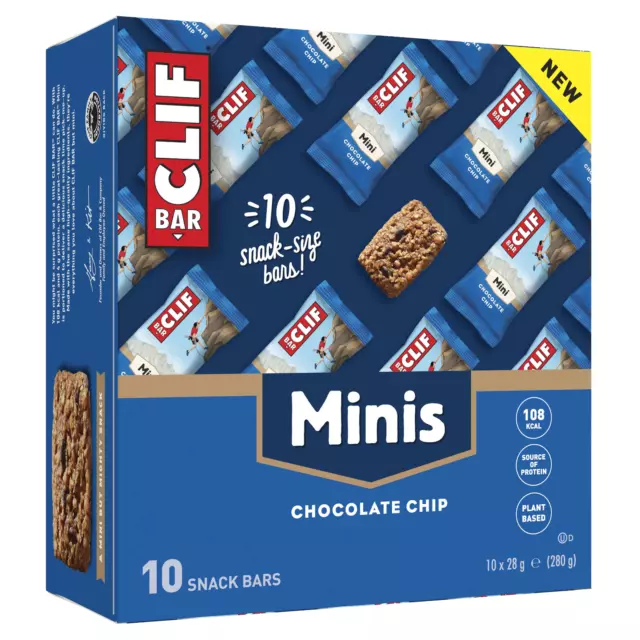 CLIF Bar Mini Riegel Chocolate Chip / Hafer-Schoko-Chip 10x28g OVP MHD 30.03.24