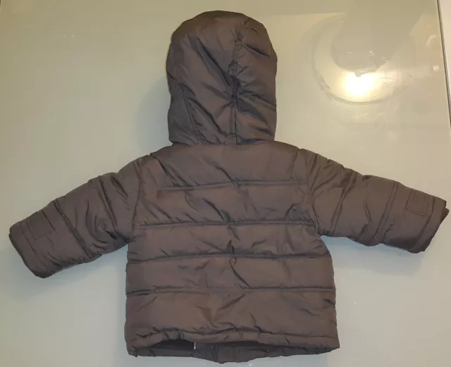 Doudoune Parka Manteau Bébé Doublé Polaire Capuche Non Amovible JACADI 12 mois. 3