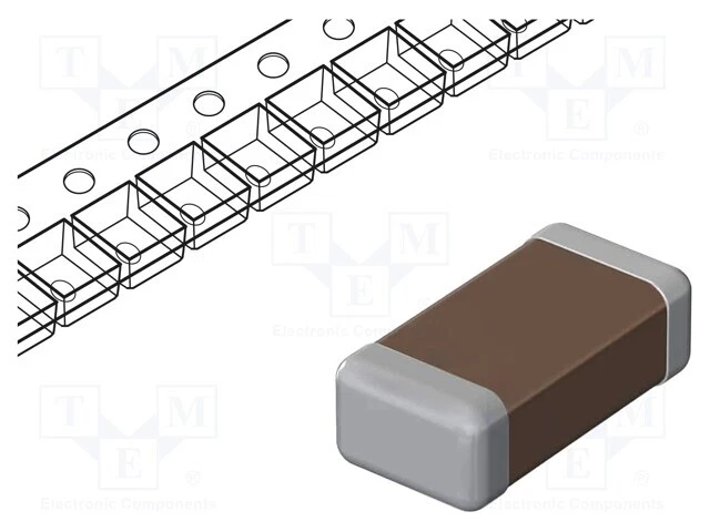 10V 1206 X7R SMD 22uF Capacitor: Ceramic 10% MLCC