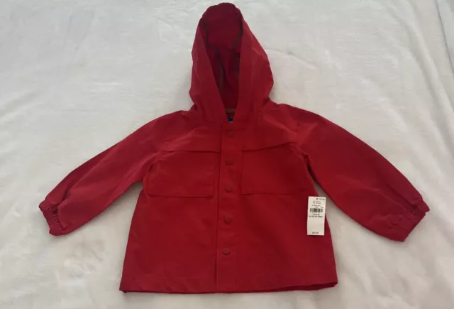 OLD Navy lightweight Hooded jacket red size 18-24 M Cotton Blend MSRP $29.99