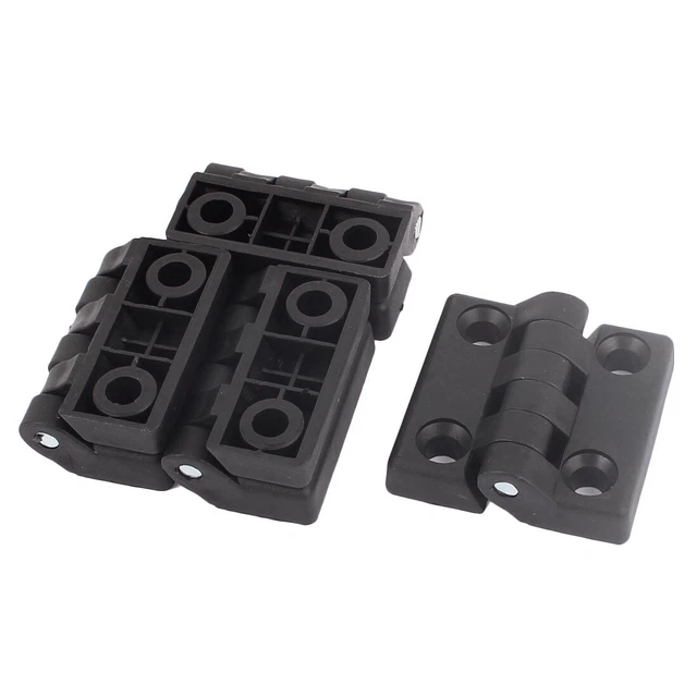 4pz plastica nera Sportellino pieghevole per cerniera 48mmx48mm