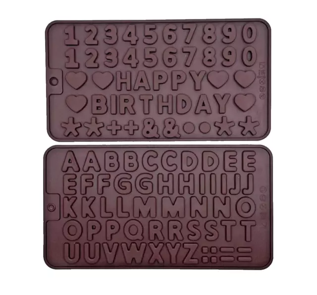 Alphabet Letter Number Chocolate Mould Silicone Candy Cookie Ice Jelly Mould 3