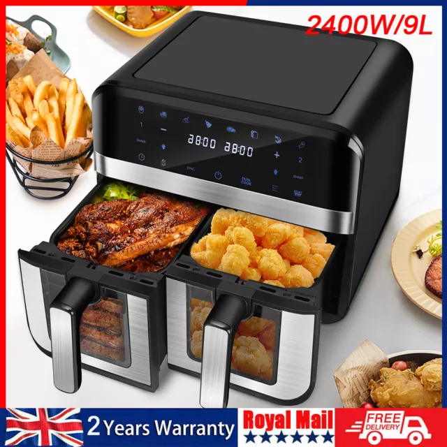 Multi 8-in-1 Air Fryer 9L Large Capacity Oven Healthy Frying Cooker Oil Vdqtvekg