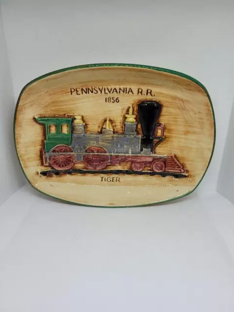 Vintage Pennsbury Pottery Railroad Pennsylvania Tiger Plaque