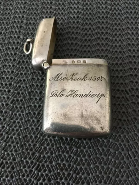 MATCHES BOX VESTA Case Woodward & Co Ltd 1899 Vermeil Sterling Silver EUR 75,00 - PicClick FR
