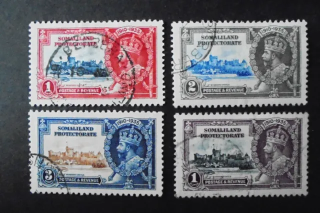 Somaliland 1935 KGV Silver Jubilee stamps  set of 4 , used , U.K. only.