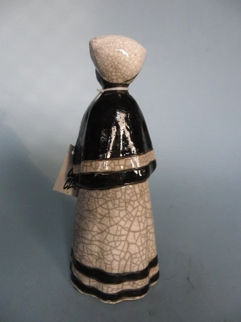 Raku Crazy Clay Studio handgefertigte Damenfigur so. Africa Gerhard de Beer 9" Neu 4