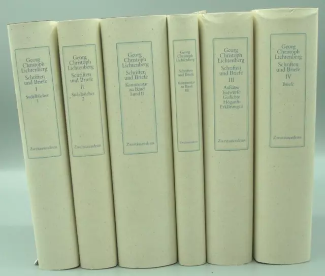 Georg Christoph Lichtenberg, Schriften und Briefe, Zweitausendeins, 1968