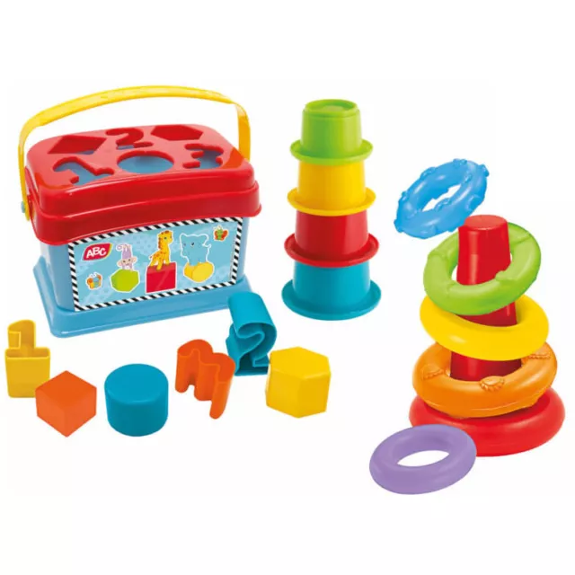 ABC Baby Spiel-Set Steckeimer und Stapelturm Simba laugh 'n learn Babyspielzeug