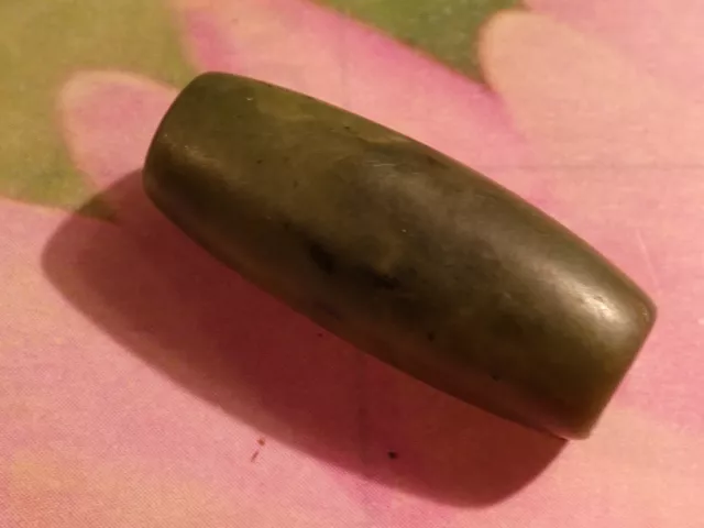 Ancient Subsaharan Indus Neolithic Serpentine Tube Bead Gem Quality 24.7-9.9 M