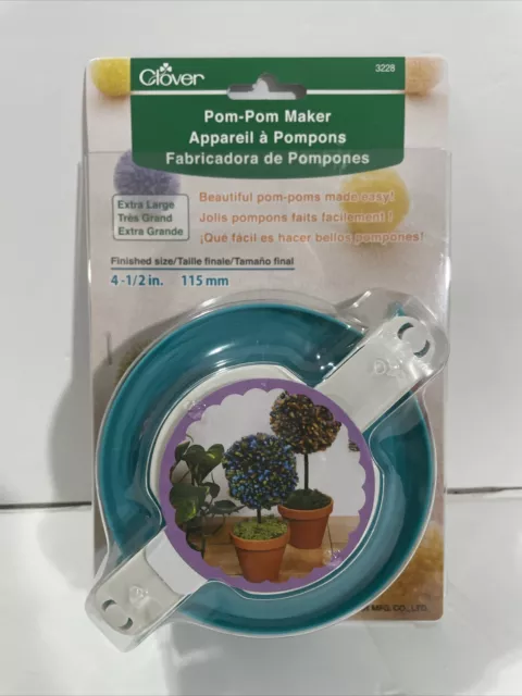 NEW! Clover Pom-Pom Maker - Extra-Large (Finished Size 4-1/2 inches) Item #3228