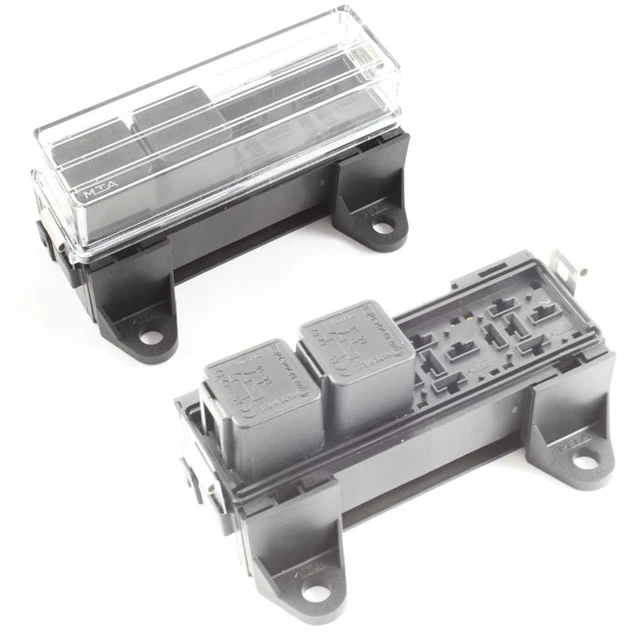 DaierTek Blocco scatola relè fusibile automatico a 11 vie 12V con relè a 5 pin e fusibili per barca rimorchio camion marino per auto automobilistiche  34