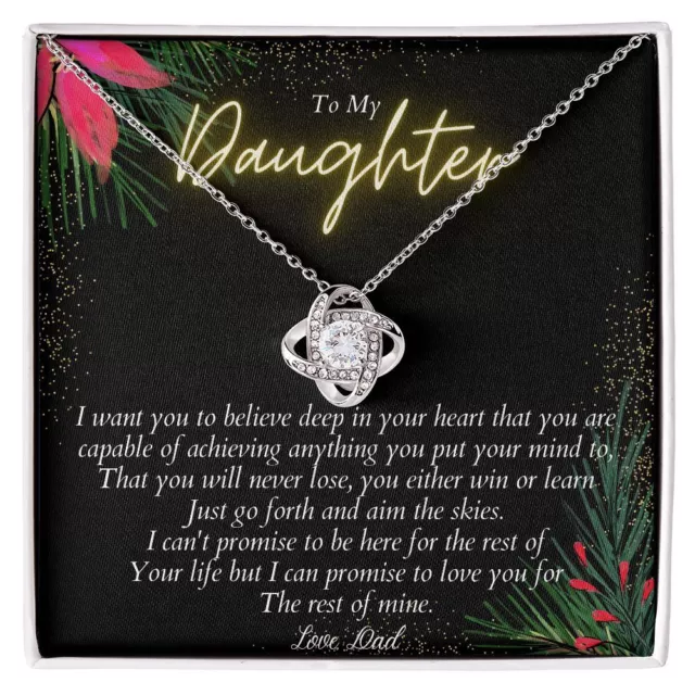 To My Daughter Necklace Gift From Dad For Graduation Birthday Christmas Present