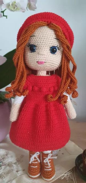 Amigurumi Puppe gehäkelt handarbeit 32 cm