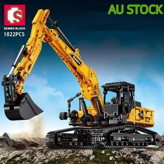 Building Blocks Excavator kids toy loader model bricks Gifts