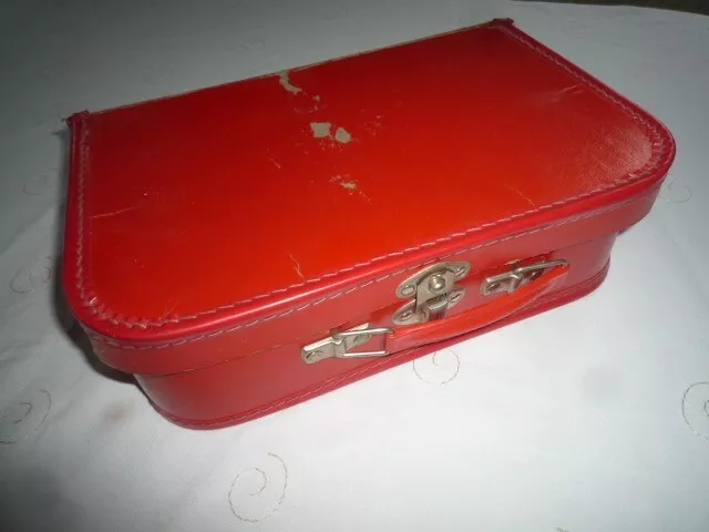 Vintage Childs Red Toy Suitcase 1970/80'S Great Prop  Display