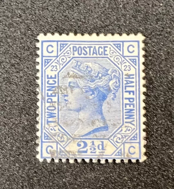 QV GB SG 157 (1880-1883) 2.5d Blue, Plate 23, (CC), Used