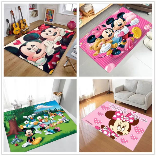 Junge Mädchen Mickey Minnie Fußmatten Kinder Schlafzimmer Anti-Rutsch Teppich