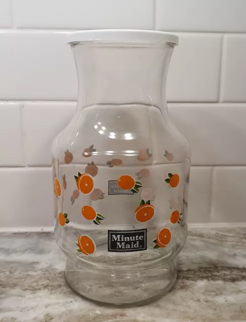 IHOP MINUTE MAID ORANGE JUICE WATER FULL LITRE GLASS CARAFE !!!