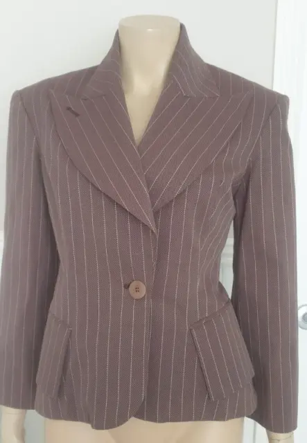 AURELIO COSTARELLA pin stripe jacket blazer Size 3 (12) Excellent condition