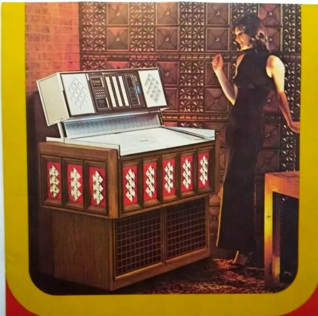 Rowe Fleetwood Jukebox FLYER Original Phonograph Music Art Print Sheet Retro