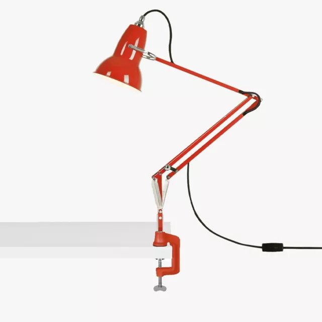 Anglepoise Original 1227 Desk Lamp with Clamp Red RRP £239 - Brand New