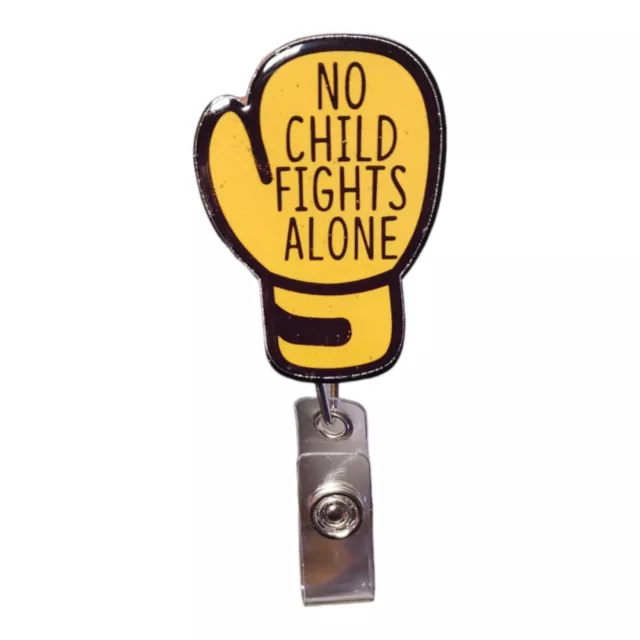 Childhood Cancer Awareness retractable reel badge id card holder