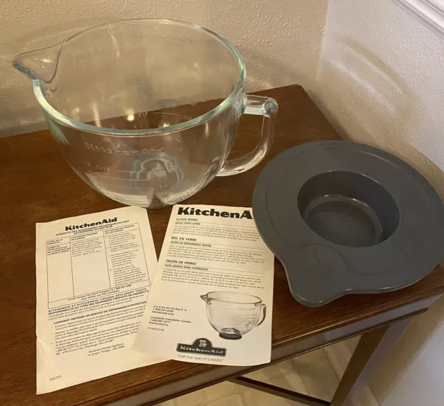 KitchenAid KSM5NLGB 5 Quart Tilt-Head Glass Bowl with Measurement Markings - Each