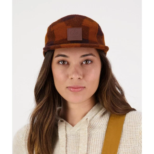 Swanndri Wentworth Valley v2 Wool Cap Cedar Check  Brown One Size  Hats-and-Caps