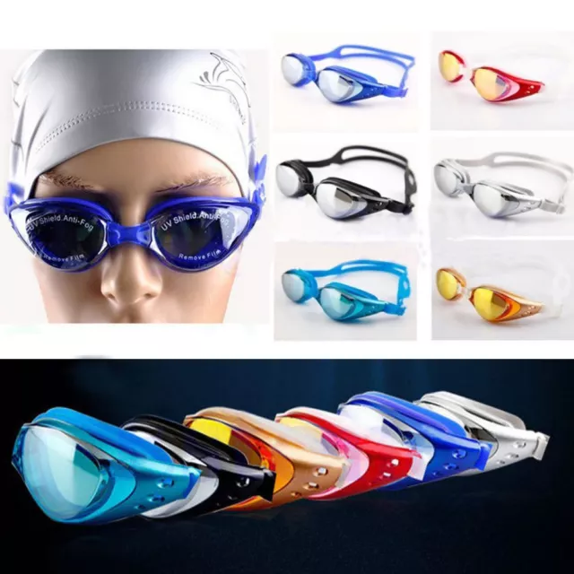 Non-Fogging Anti UV Swimming Swim Goggle Glasses Adjustable Eye Protect Adult 2