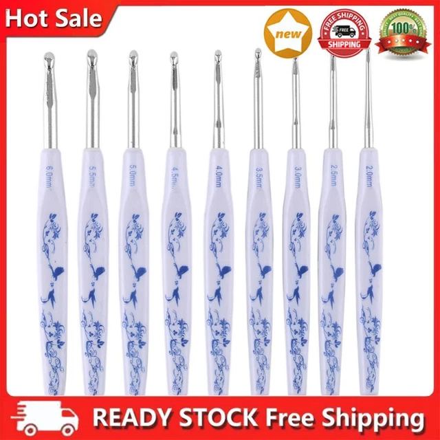 9pcs Hooks Needles Soft Handle 2-6mm Blunt Needles DIY Craft for Arthritic Hands