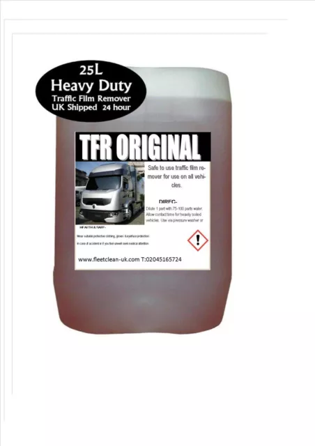 25L TFR  Original Traffic Film Remover Car/Bus Truckwash Cleaner Fleetclean-Uk