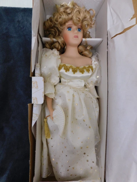Porcelain Doll Noel Item 80052 Heritage Signature Collection Box Has some Damage