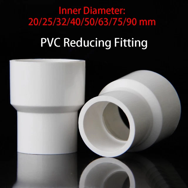 PVC REDUCING STRAIGHT Connector Socket Water Pipe Conduit Adapter 25/32 ...