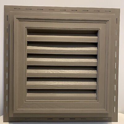 Rejilla de Ventilación 18”x18” Gable Filtro de clima de PVC cuadrado gris J-Block Vinilo Richwood