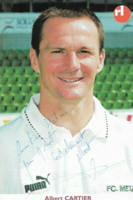 Albert Cartier FC Metz avec signature authentique 