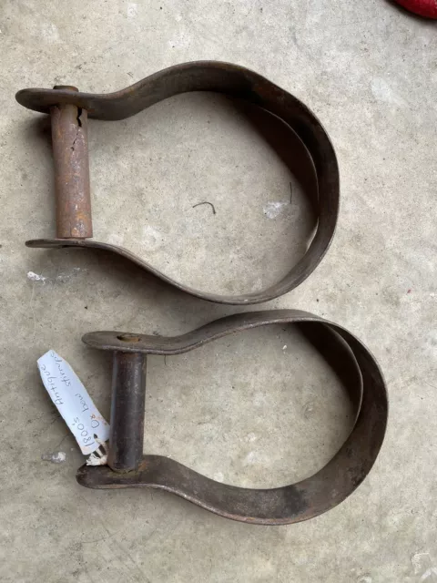 Solid Aluminum Heavy 2  Western OXBOW Roping Saddle Stirrup Antique