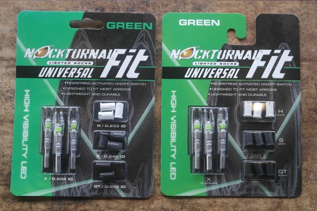 Nockturnal Universal Fit LED Arrow Nocks, Hi-Viz    !Three Different Choices!