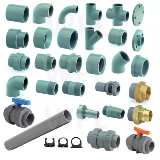 ABS SOLVENT WELD PIPE FITTING - 3/8" To 6" PRESSURE PLASTIC  INDUSTRIAL SWIMMING