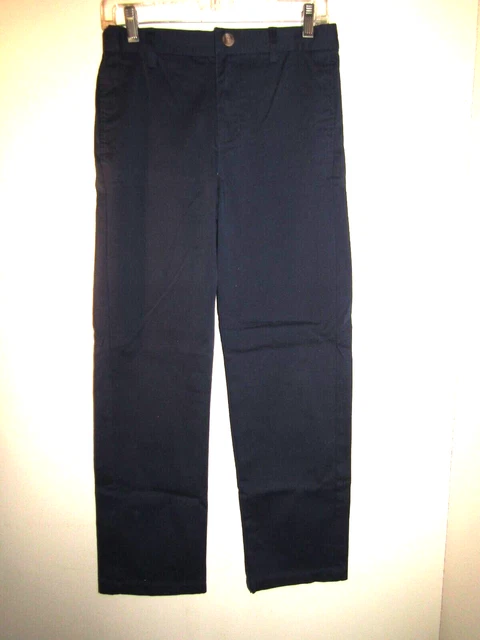 CAT & JACK Boys' Size 14, Blue  Pants Straight Leg School Uniform,  Adjust Waist